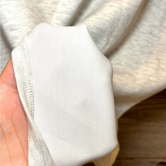 Charlotte Avery Boatneck Scuba Dolman Sleeve Knit Top in Off-White / Ash Grey - Picture 6 of 7